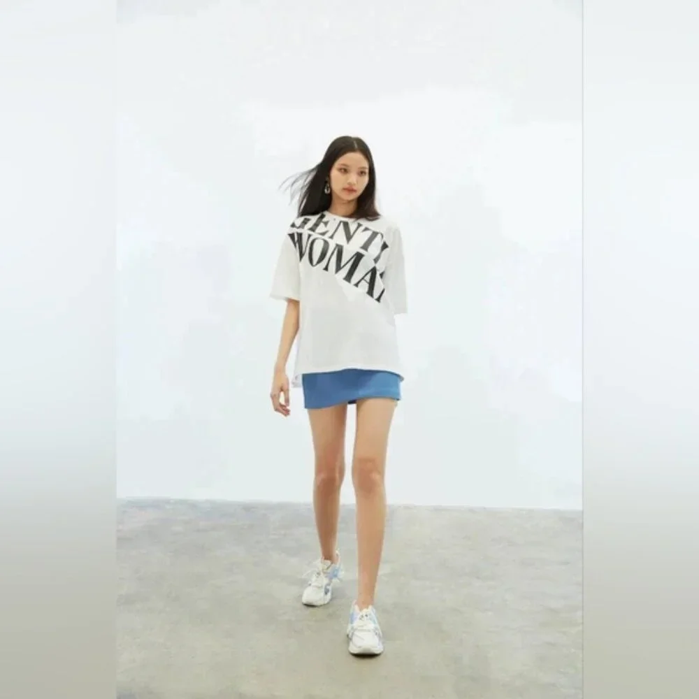 Gentlewoman Retro 90s Style Letter Logo Oversized Boxy Urban Street T-Shirt L - Picture 2 of 9